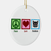 Peace Love Panthers Keramisch Ornament (Rechts)