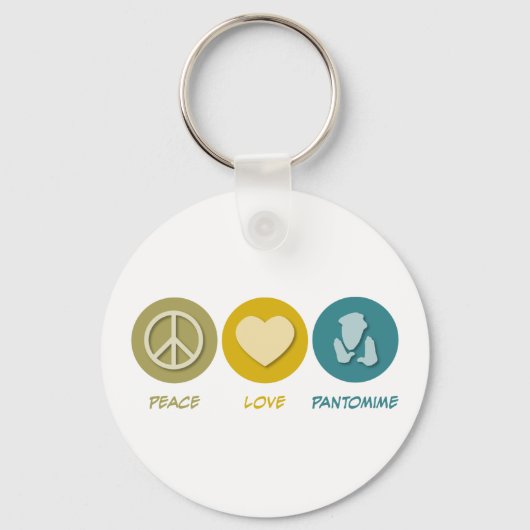 Peace Love Pantomime Sleutelhanger (Voorkant)
