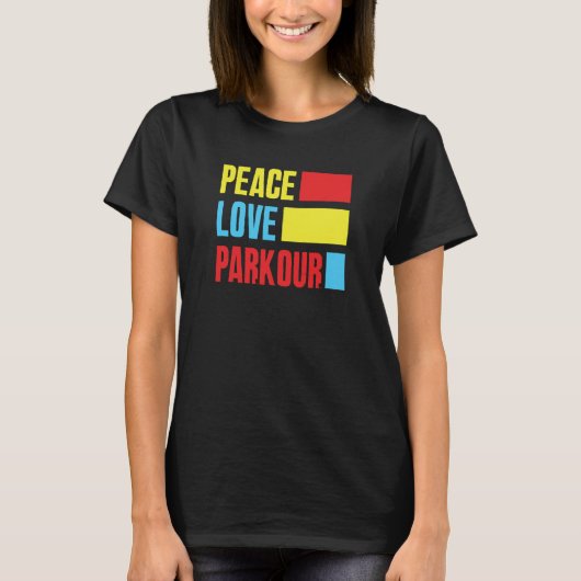 Peace Love Parkour Parkour T-shirt (Voorkant)