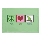 Peace Love Parrots Kussensloop (Voorkant)