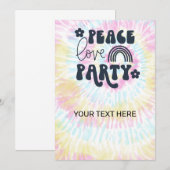 Peace Love Party Anniversaire Invitation (Devant / Derrière)