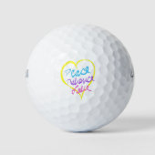 Peace Love Patience Golf Balls Golfballen (Voorkant)