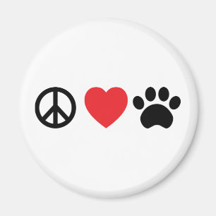 Peace Love Paw Magneet