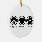 Peace Love Paw Ornament (Rechts)