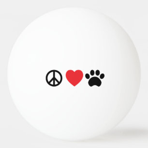 Peace Love Paw Pingpongballen
