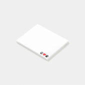 Peace Love Paw Post-it Notes (Schuin)