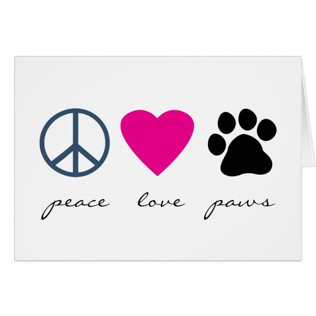 Peace Love Paws (Voorkant Horizontaal)