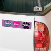 Peace Love Paws Bumpersticker (Op Truck)