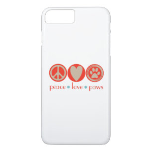 Peace Love Paws iPhone 8 Plus / 7 Plus Hoesje