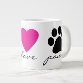 Peace Love Paws Jumbo Beker (Voorkant rechts)