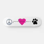 Peace Love Paws Skateboard (Horizontaal)