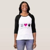 Peace Love Paws T-shirt (Voorkant volledig)