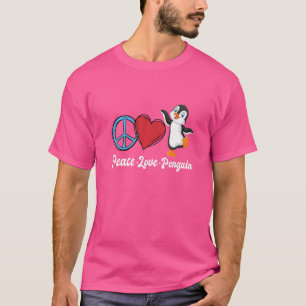 Peace Love Penguin Kinder Bird Penguin T-shirt