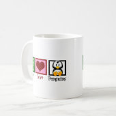 Peace Love Penguins Koffiemok (Voorkant links)