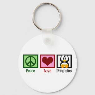 Peace Love Penguins Sleutelhanger