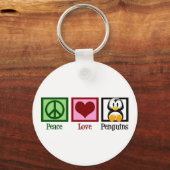 Peace Love Penguins Sleutelhanger (Achterkant)