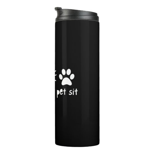 Peace Love Pet Sit Thermosbeker (Geroteerd rechts)