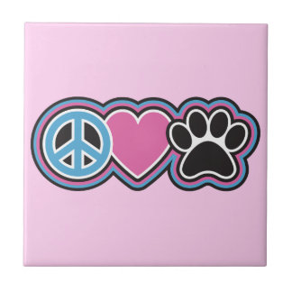 Peace-Love-Pets Tegeltje