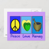 Peace Love Pharmacy Briefkaart (Voorkant / Achterkant)