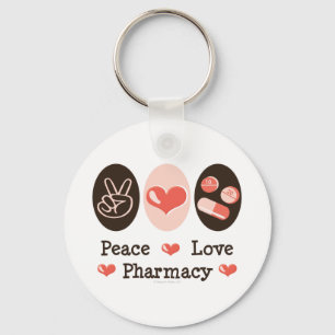 Peace Love Pharmacy Sleutelhanger