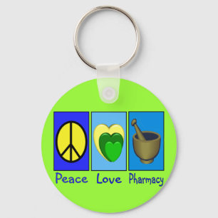 Peace Love Pharmacy Sleutelhanger