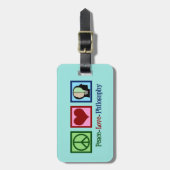 Peace Love Philosophy Bagagelabel (Voorkant verticaal)