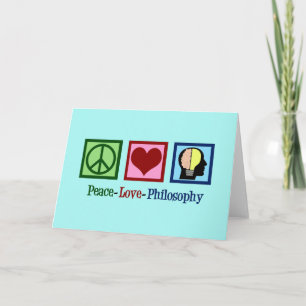 Peace Love Philosophy Feestdagen Kaart
