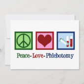 Peace Love Phlebotomie Cute Phlebotomist Kaart (Voorkant)