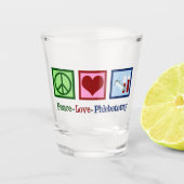 Peace Love Phlebotomie Cute Phlebotomist Shot Glas (Voorkant)