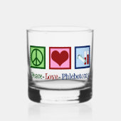 Peace Love Phlebotomie Cute Phlebotomist Whisky Glas (Voorkant)