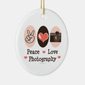 Peace Love Photography Ornament (Rechts)