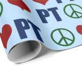 Peace Love Physical Theraption PT Pattern Cadeaupapier (Rol Hoek)