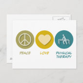 Peace Love Physical Therapy Briefkaart (Voorkant / Achterkant)