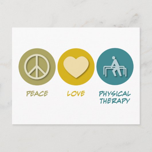 Peace Love Physical Therapy Briefkaart (Voorkant)