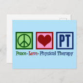 Peace Love Physical Therapy Briefkaart (Voorkant / Achterkant)