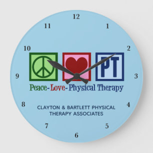 Peace Love Physical Therapy Custom PT Kantoor Wall Grote Klok