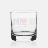 Peace Love Physical Therapy Cute PT Whisky Glas (Achterkant)