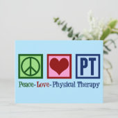 Peace Love Physical Therapy Kaart (Staand voorkant)