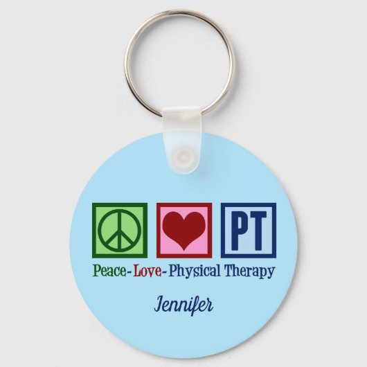 Peace Love Physical Therapy Sleutelhanger (Voorkant)