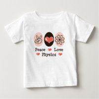 Peace Love Physics Baby Lange-hoes T-shirt