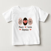 Peace Love Physics Baby T shirt (Voorkant)