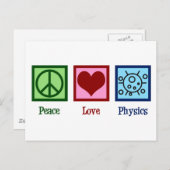 Peace Love Physics Briefkaart (Voorkant / Achterkant)