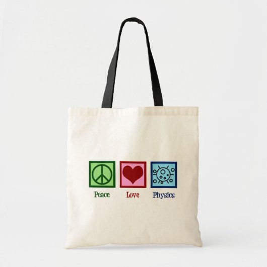 Peace Love Physics Tote Bag (Voorkant)