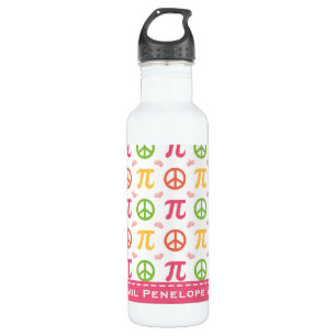 Peace Love Pi Wiskunde BPA Free Waterfles