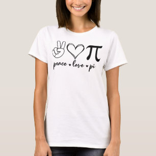 Peace Love Pi Wiskunde Love Pi Day Mathematica Wis T-shirt