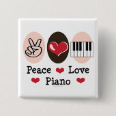 Peace Love Piano Button (Voorkant)
