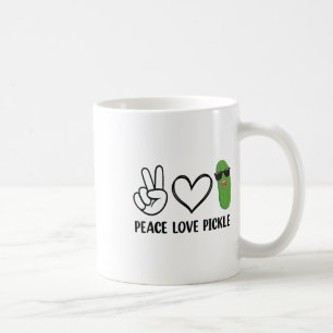 Peace Love Pickle Dancing Cucumber Pickle Food Squ Koffiemok