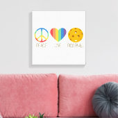 Peace Love Pickleball Canvas Afdruk (Insitu (Woonkamer))
