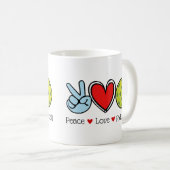 Peace Love Pickleball Coffee Mug (Devant droit)