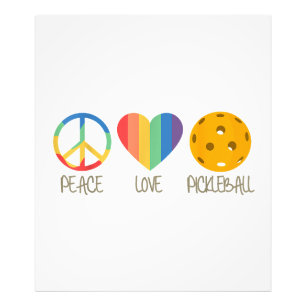 Peace Love Pickleball Foto Afdruk